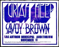 Scarce 1972 Uriah Heep San Antonio Handbill