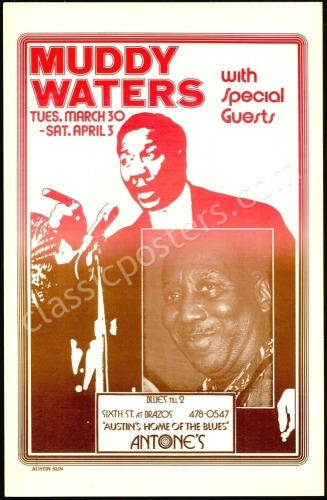 Beautiful Muddy Waters Antones Poster