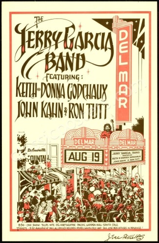 Jerry Garcia Band Santa Cruz Poster