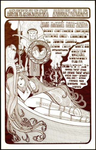 Scarce Jefferson Airplane Seattle Poster