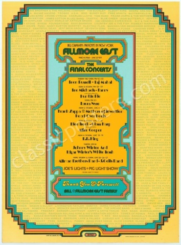 FE-11 The Fillmore East Closing Poster