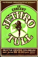 Jethro Tull Seattle Cardboard Poster