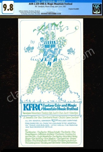 Stunning AOR 2.320 Magic Mountain Festival Handbill