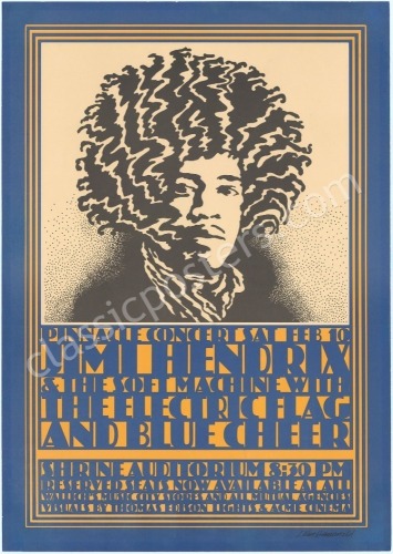 Popular Original AOR 3.72 Jimi Hendrix Poster