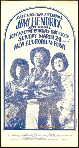 Rare Signed Jimi Hendrix Ima Auditorium Poster