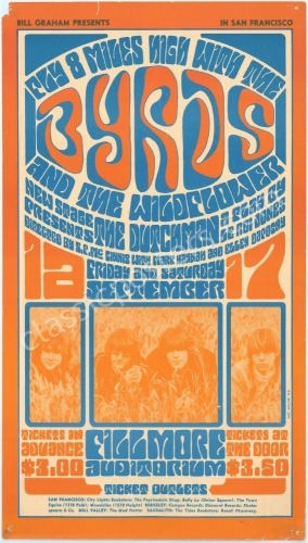 Scarce Original BG-28 The Byrds Poster