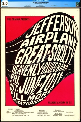 Certified Original BG-10 Jefferson Airplane Poster