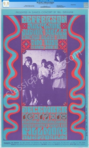 Stunning Original BG-42 Jefferson Airplane Poster