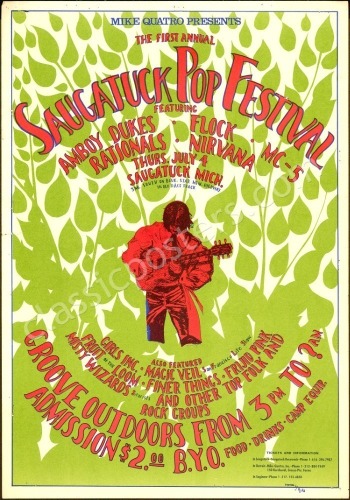 Rare First Annual Saugatuck Pop Festival Poster