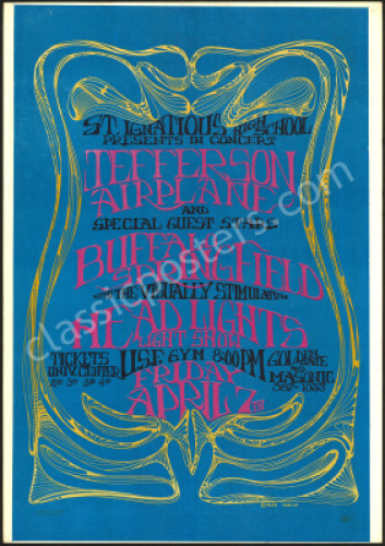 Scarce AOR 2.241 Jefferson Airplane Poster by Gut