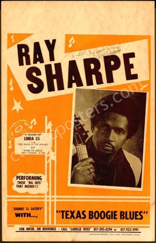 Ray Sharpe Texas Tour Blank Poster