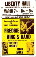 1975 Freddie King Liberty Hall Cardboard Poster