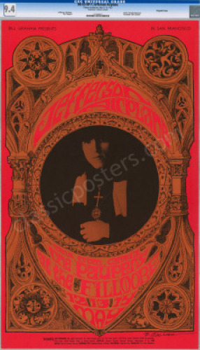 Signed and Certified BG-63 Jefferson Airplane Poster