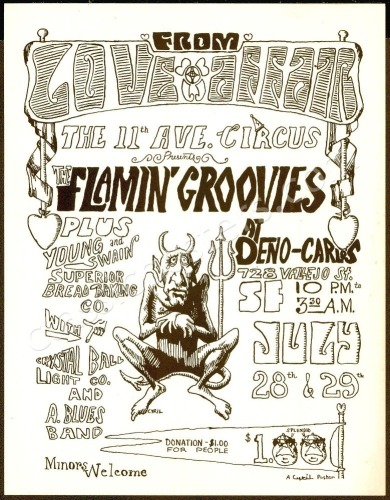 Flamin’ Groovies Muir Beach Handbill