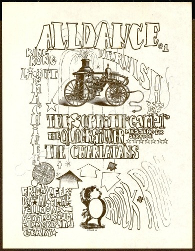 Rare All Dance #1 The Fillmore Handbill