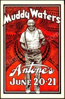 Colorful 1980 Muddy Waters Antone’s Poster