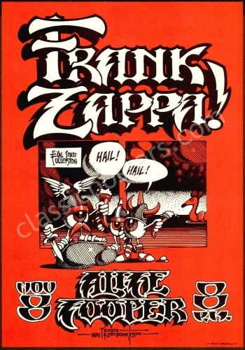 Near Mint AOR 4.124 Frank Zappa Poster