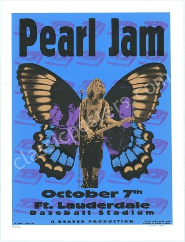 Pearl Jam Fort Lauderdale Poster