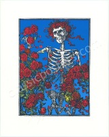 Signed Skeleton and Roses Art Print