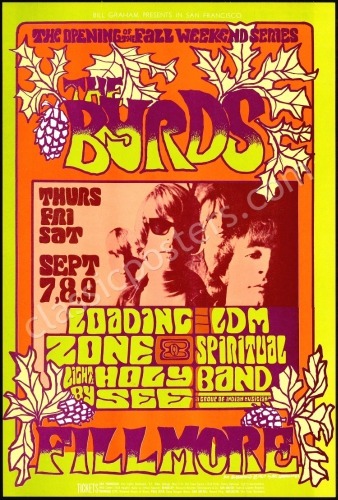 Interesting Original BG-82 The Byrds Poster