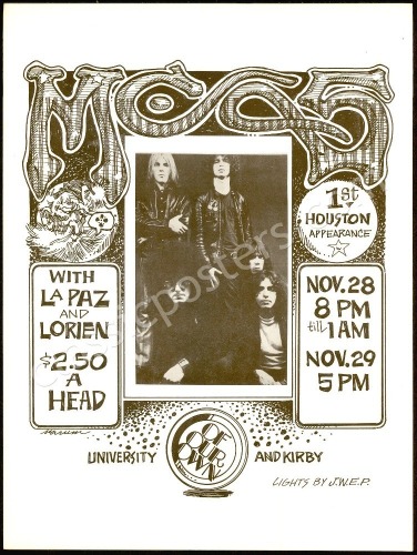 Attractive 1970 MC5 Of Our Own Houston Handbill