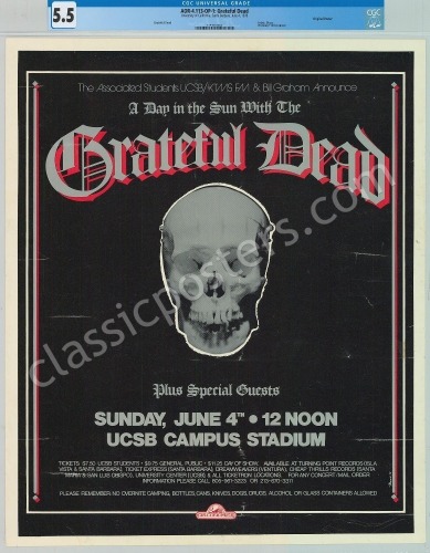 Scarce AOR 4.113 Grateful Dead Santa Barbara Poster