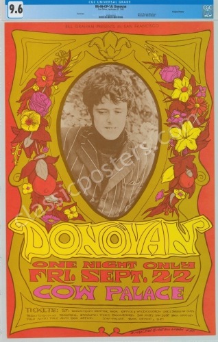 Original BG-86 Donovan Cow Palace Poster