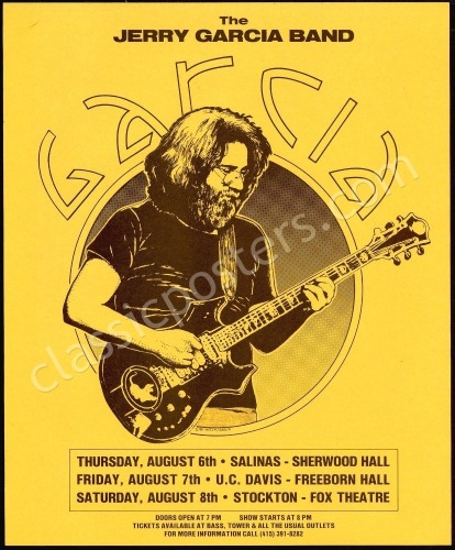 1981 Jerry Garcia Band Poster