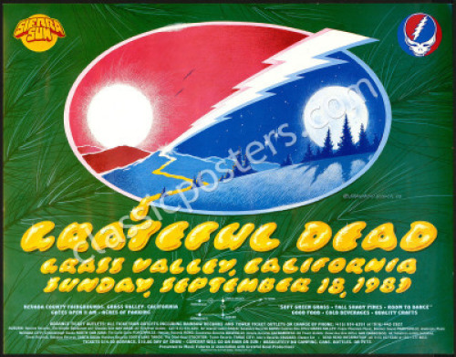 1983 Grateful Dead Grass Valley Poster