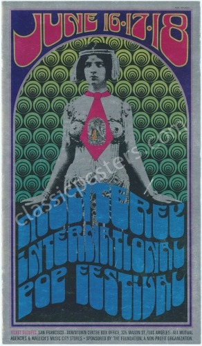 Beautiful AOR 3.5 Monterey Pop Festival Poster