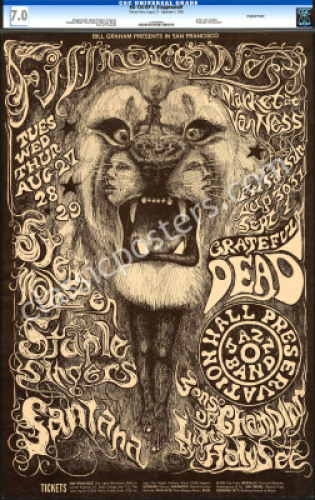 Attractive Original BG-134 Grateful Dead Poster