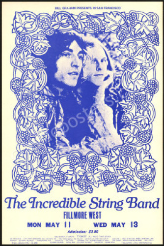 Scarce BG-232A Incredible String Band at The Fillmore Poster