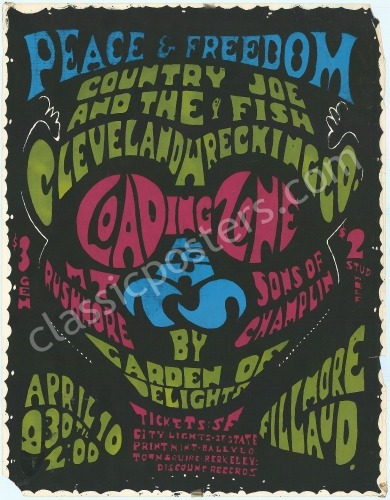 Scarce Fillmore Peace and Freedom Poster