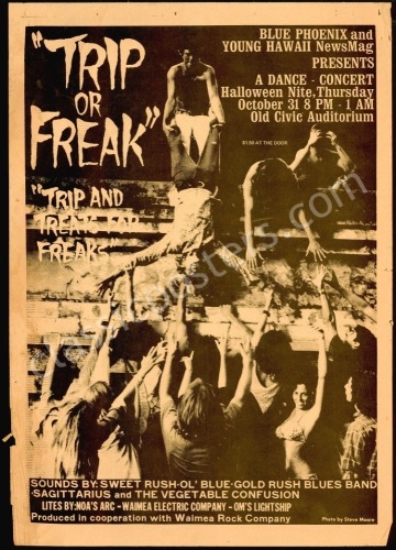 Odd 1968 Honolulu Trip or Freak Poster