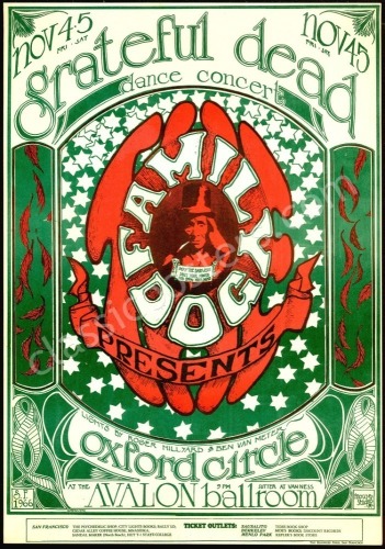 Wonderful Original FD-33 Grateful Dead Poster