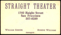 Original Straight Theater Business Card