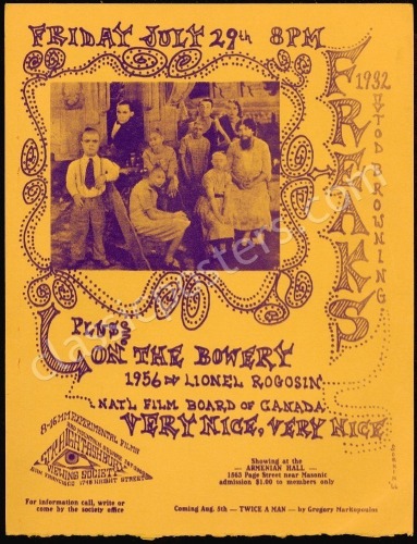 A Second Straight Ashbury Viewing Society Handbill