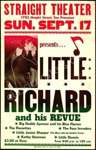 Rare Straight Theater Little Richard Carboard Poster