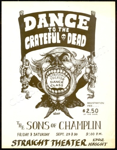 Popular AOR 2.225 Grateful Dead Handbill