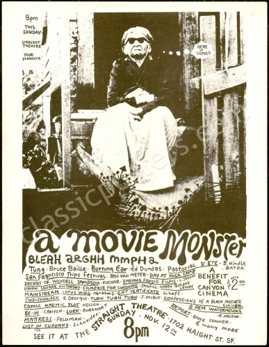 Straight Theater Movie Monster Handbill