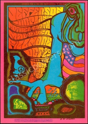 Unusual AOR 2.89 Jefferson Airplane Handbill