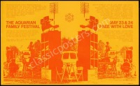 Scarce 1969 Aquarian Family Festival Handbill