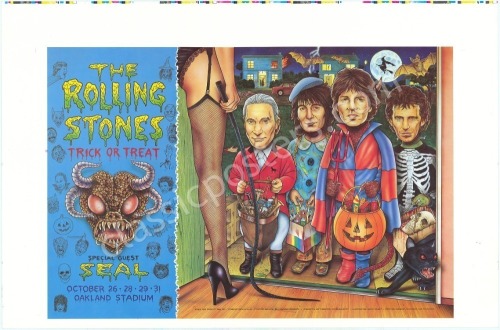 Uncut BGP-100 Rolling Stones Oakland Stadium Poster