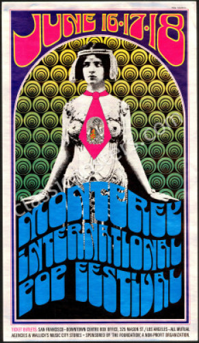 Impressive AOR 3.5 Small-Size Monterey Pop Festival Poster