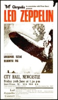 Rare Led Zeppelin Newcastle Handbill