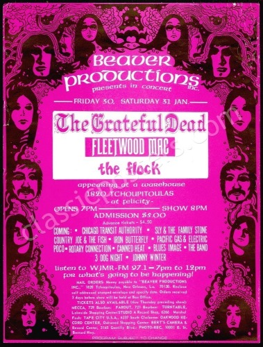 1970 Grateful Dead New Orleans Drug Bust Handbill