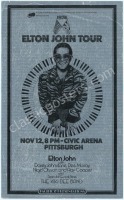 1974 Elton John Pittsburgh Poster