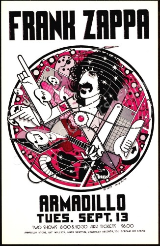 Scarce Frank Zappa Armadillo Poster