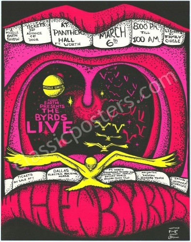 Beautiful The Byrds Panther Hall Poster