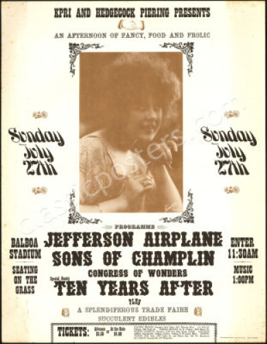 AOR 3.99 Jefferson Airplane San Diego Poster